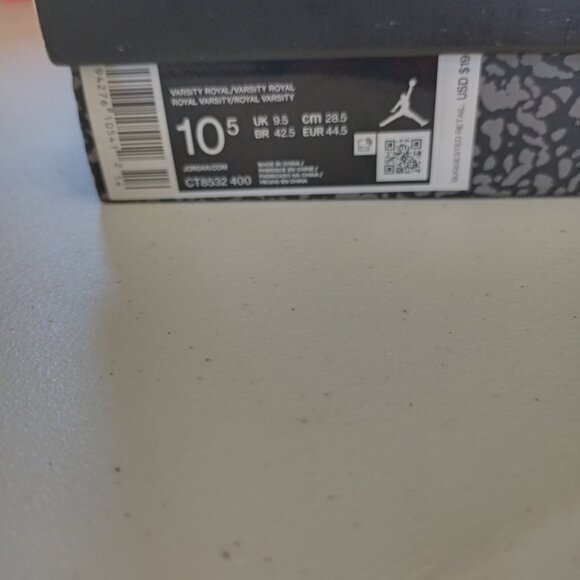 Size 10.5 - Jordan 3 Retro Varsity Royal 2020 OG box excellent condition - Picture 9 of 14